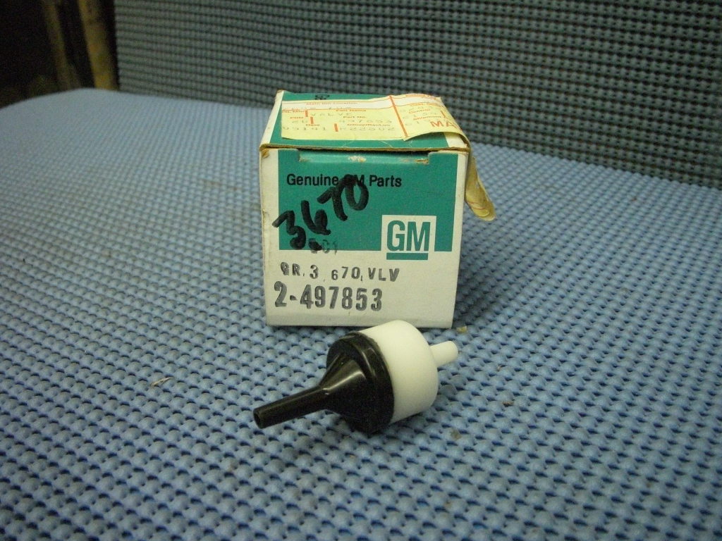 1975 - 1981 GM Air Injection Pump Vacuum Check Valve NOS # 497853