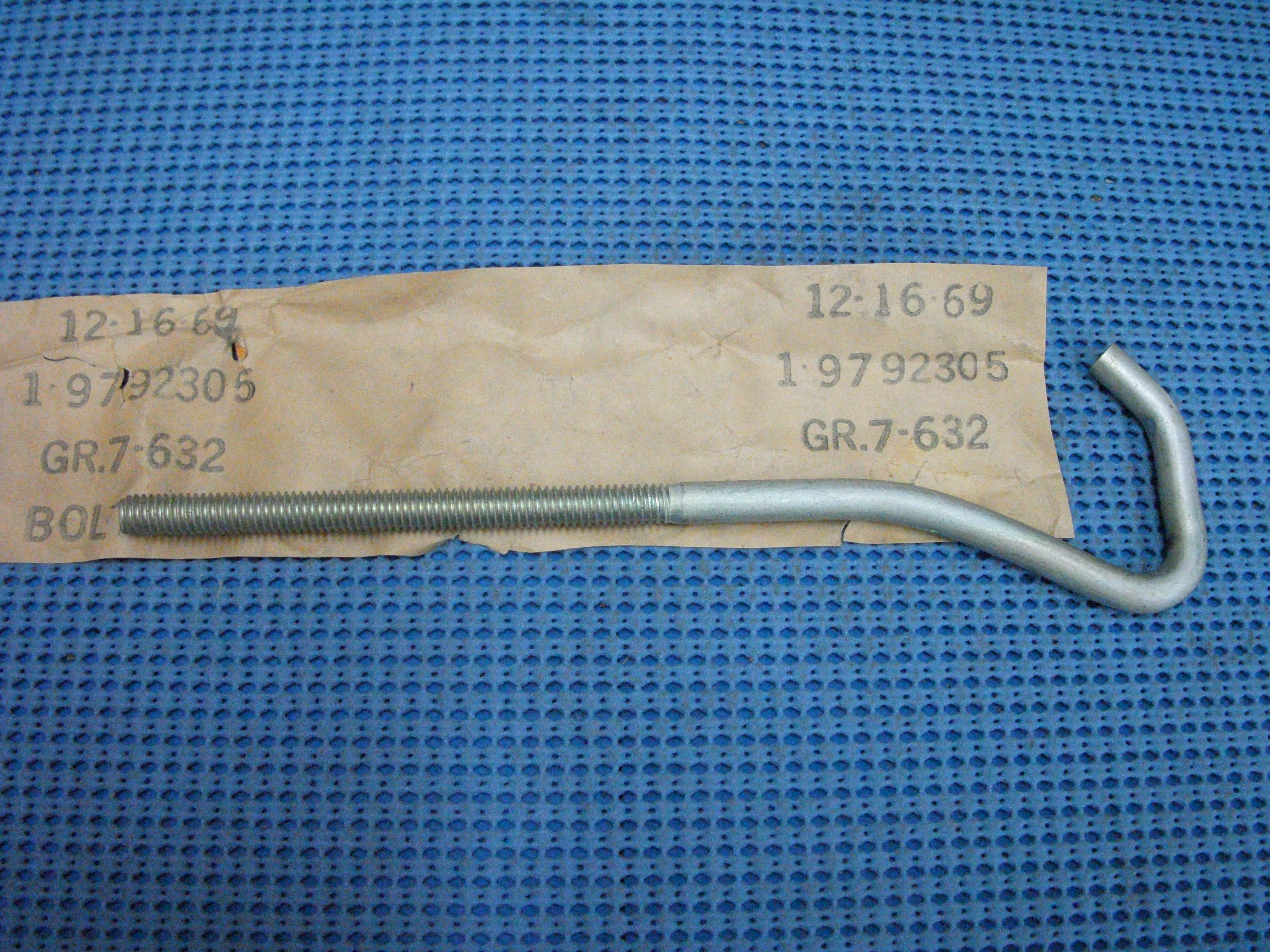 1969 - 1974 Chevrolet Spare Wheel and Tire Carrier Bolt NOS # 9792305